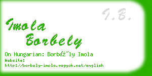 imola borbely business card